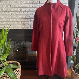 Sundance Red Wool Blend Women's Coat Size 4
